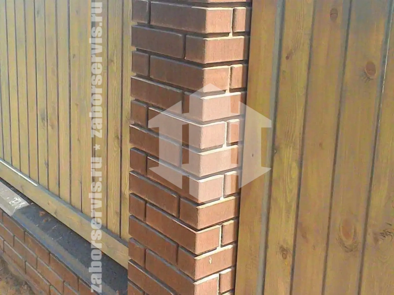 Забор из профнастила на ленточном фундаменте 62 метра