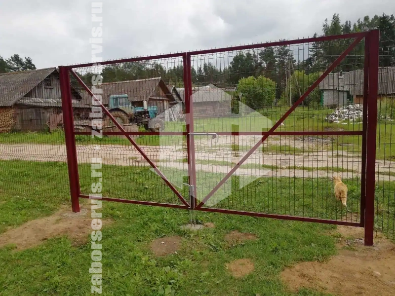 Забор 3Д с утрамбовкой столбов щебнем 50 метров