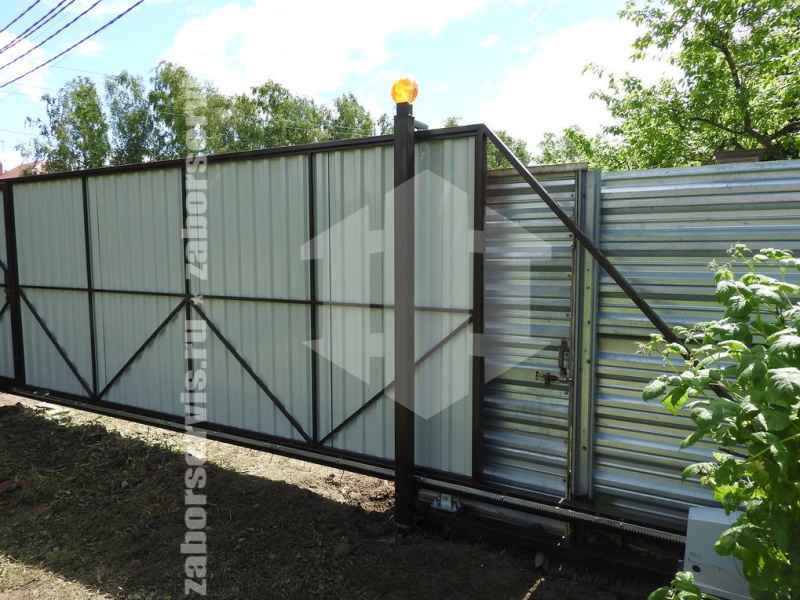 Откатные ворота с пультом под ключ